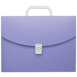 Портфель пластиковый А4 Pastel PASTPP01VIO 0.7мм фиолетовый (1604894) Бюрократ