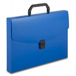 Портфель пластиковый А4 -BPP01BLUE 0.7мм синий (816261) Бюрократ