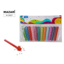 Набор бисера 12 цветов x7 г, 2 мм, пластиковая колба M-20027 Mazari