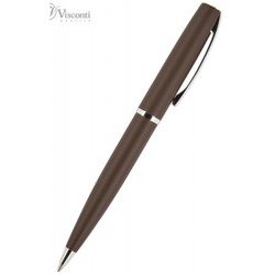 Ручка автоматическая шариковая 1.0мм "SIENNA" синяя, коричневый металлический корпус 20-0221 Bruno Visconti