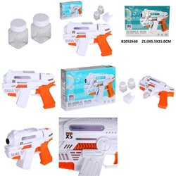 Мыльные Пузыри Пистолет (свет, звук, флакон с мыльным раствором 2*30мл, в коробке) JB2700140, (China Bright Pacific Ltd)
