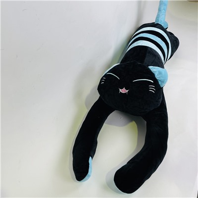 Мягкая игрушка Кошка лежачая черная с полосками 110 см (арт. 418/110)