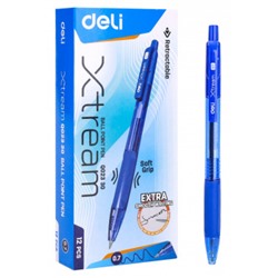 Ручка автоматическая шариковая X-tream EQ02330 синяя 0.7мм (1125101) Deli