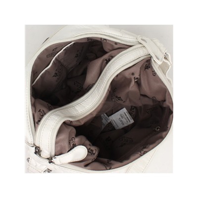 Сумка женская искусственная кожа Guecca-1666,  2отд,  плечевой ремень,  белый 236014