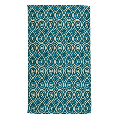 Полотенце декоративное 35х60  Радушная хозяйка (Традиция) , вафельное полотно, 100% хлопок,  Орнамент синий