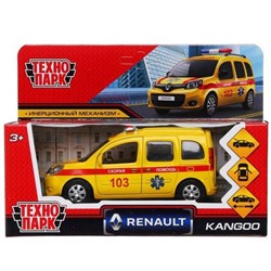 Модель Инерционная Технопарк RENAULT KANGOO Реанимация (12см, металл, открываются двери, желтый, в коробке) KANGOO-12AMB-YE, (Shantou City Daxiang Plastic Toy Products Co., Ltd)