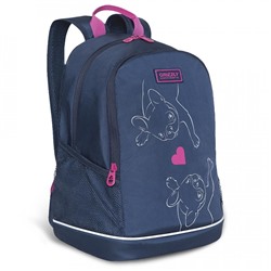 365-19 RG-163-10 Рюкзак для девочки Grizzly Темно-синий оптом