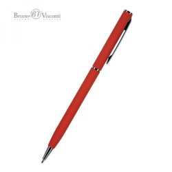 Ручка автоматическая шариковая 0.7мм "PALERMO" синяя, (красный металлический корпус) 20-0250/15 Bruno Visconti