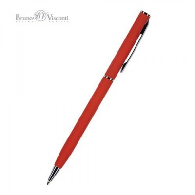 Ручка автоматическая шариковая 0.7мм "PALERMO" синяя, (красный металлический корпус) 20-0250/15 Bruno Visconti