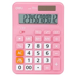 Калькулятор 12 разрядов EM210FPINK розовый (1905869) Deli