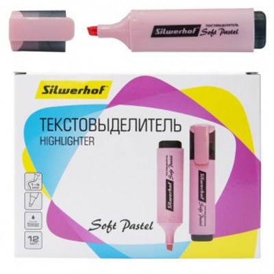 Текстовыделитель 1-5мм "Soft Pastel" розовый 108133-26 (1218355) SILWERHOF
