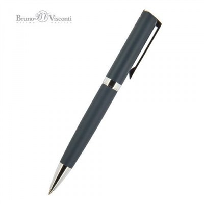 Ручка автоматическая шариковая 1.0мм "MILANO" синяя, синий металлический корпус 20-0226 Bruno Visconti