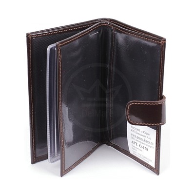 Обложка для авто+паспорт Premier-О-178 (5 внут карм,  двойная стенка)  натуральная кожа коричн.темный  гладкий (88)  112203