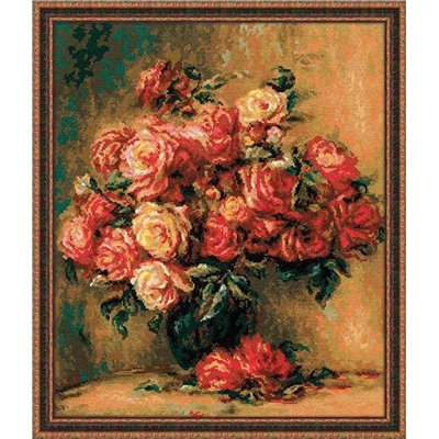 Набор для вышивания «Риолис» («Сотвори Сама»)  1402 "Букет роз по мотивам картины Пьера Огюста Ренуара"
