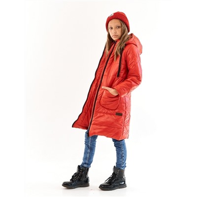 Пальто для девочки Классик красный