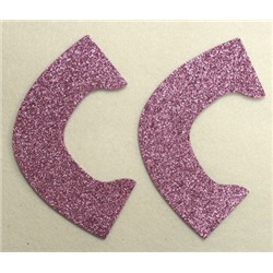 Набор для создания кукольных туфелек ТМ Сама сшила (верхняя часть) , цвет пыльный розовый глиттер