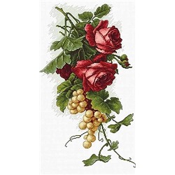 Набор для вышивания «Luca-S»  B2229 Красные розы с виноградом