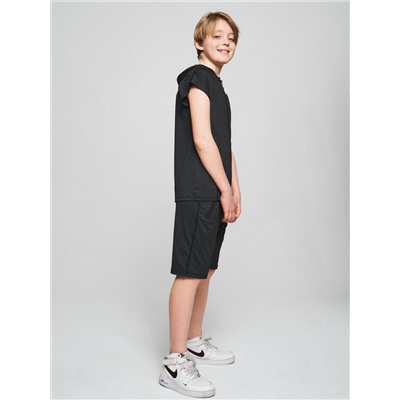 Спортивный костюм летний для мальчика темно-серого цвета 701TC