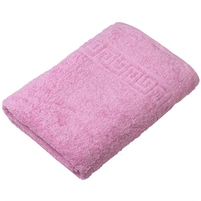 Полотенце махровое гладкокрашеное 40х67, 100 % хлопок, пл. 400 гр./кв.м.  Розовый (Pink ledy)