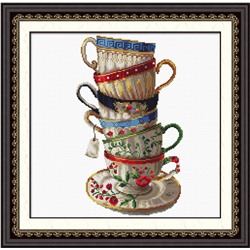 Набор для вышивания крестом «DOME»  100108 "A set of coffee cups" (DOME)