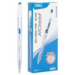 Ручка автоматическая шариковая Arrow EQ24-BL синяя 0.7мм (1485599) Deli