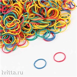 Набор резинок для волос (95-100шт.) силикон (разноцветные)