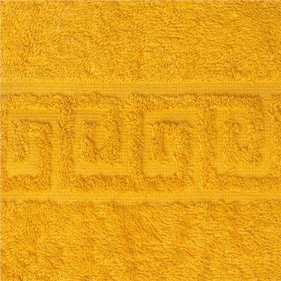 Полотенце махровое гладкокрашеное 70х137, 100 % хлопок, пл. 400 гр./кв.м.  Желтый (Dandelion sary)