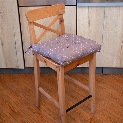 Сидушка на стул с завязками  Радушная хозяйка (Традиция)  40х40,  Горошек мокко