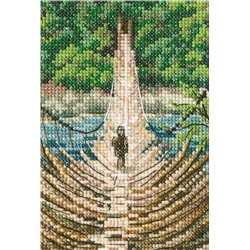 Набор для вышивания «РТО»  C311 Подвесной бамбуковый мост на реке Сианг