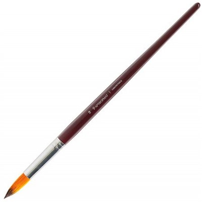 Кисть синтетика художественная №10 круглая AF15-021-10 длинная ручка, пропитанная лаком ARTформат