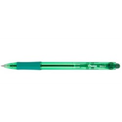 Ручка автоматическая шариковая масляная 0.7мм "Fine Line" зеленая BK417-D Pentel