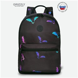423-03 RXL-323-11 Рюкзак для девочки Grizzly темно-синий оптом