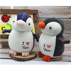 Мягкая игрушка Пингвин с надписью I love you 30 см
