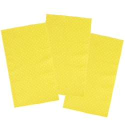 Набор полотенец  Ассорти  35х60 (3 шт.), рогожка, 100% хлопок,  Горошек желтый