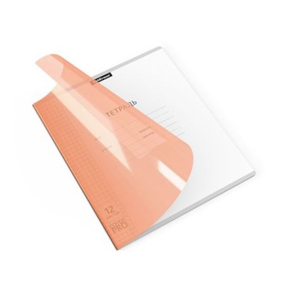 Тетрадь  12л клетка с пластиковой обложкой 56350 Классика CoverPrо Neon оранжевая Erich Krause