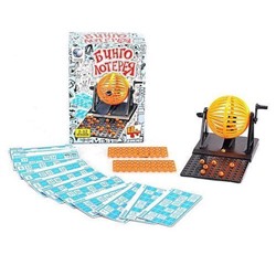 Настольная Игра Бинго лотерея (барабан, карточки, 90 шариков, в коробке, от 4 лет) 629005/8021, (Shantou Gepai Plastic lndustrial Сo. Ltd)