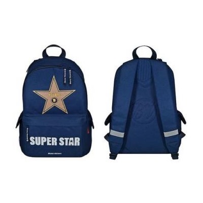 Рюкзак молодежный "SUPER STAR" (СИНИЙ) 30х40х17 см 12-003-136/02 Bruno Visconti {Китай}
