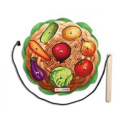 Smile Decor Игра с магнитами Овощи (магниты, удочка) (дерево) (от 3 лет) П716, (ИП Монжаев С.М.)