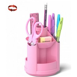 Набор настольный  8 предметов вращающийся "Mini Desk" Pastel розовый 53231 Erich Krause