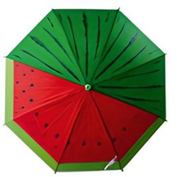 Зонт детский Сочный арбузик (50см, со свистком) ЗНТ-2429, (Рыжий кот)