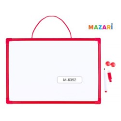 Доска магнитная маркерная 25х35 см + маркер с ластиком+ 2 магнита M-6352 Mazari