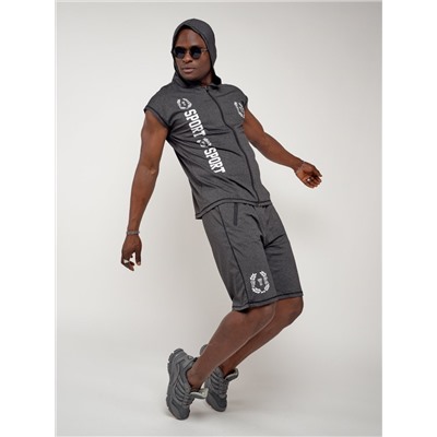 Спортивный костюм летний мужской темно-серого цвета 2265TC