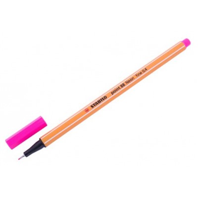 Ручка капиллярная 88/056 НЕОН 0.4мм розовая STABILO