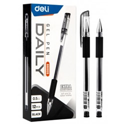 Ручка гелевая Daily E6600SBlack 0.5мм черная (1735711) Deli