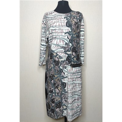 Платье Melissena 1023 бежево-серый