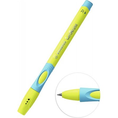 Ручка шариковая для правшей LEFT RIGHT 0.45мм желтый/голубой корпус 6328/8-10-41 STABILO
