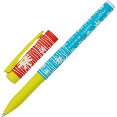Ручка шариковая 0.7 мм "FreshWrite. Ромашки" синяя 20-0214/02 Bruno Visconti
