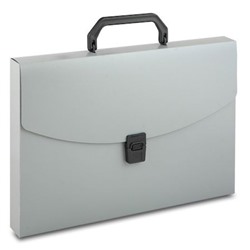 Портфель пластиковый А4 -BPP01GREY 0.7мм серый (816262) Бюрократ