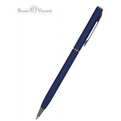 Ручка автоматическая шариковая 0.7мм "PALERMO" синяя, (темно-синий металлический корпус) 20-0250/06 Bruno Visconti