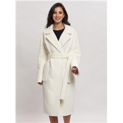 Пальто зимнее женское белого цвета  41881Bl